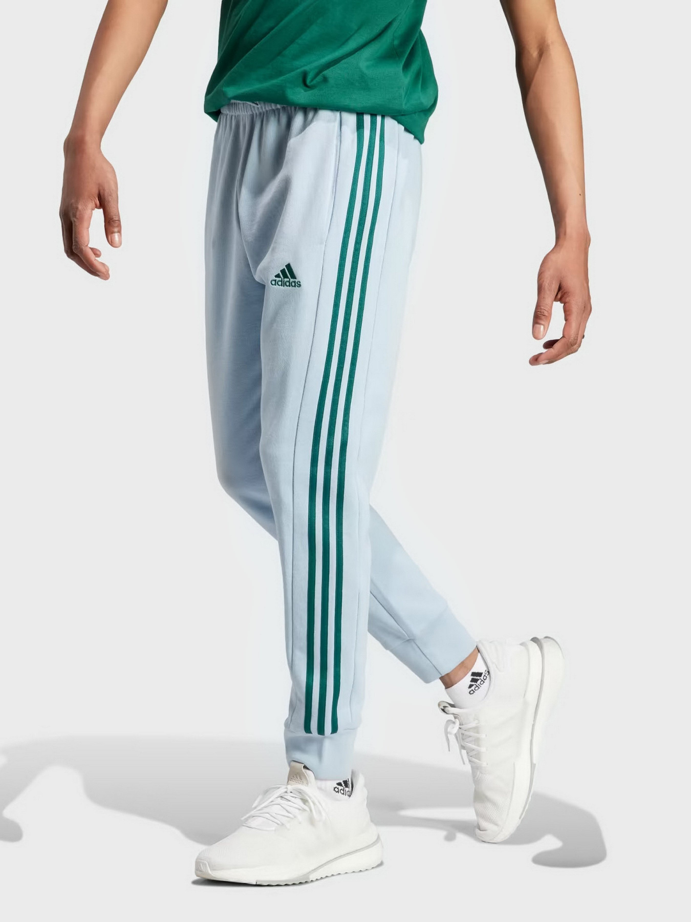Спортивні штани Adidas Essentials French Terry Tapered Cuff 3-Stripes модель IJ8700 Фото