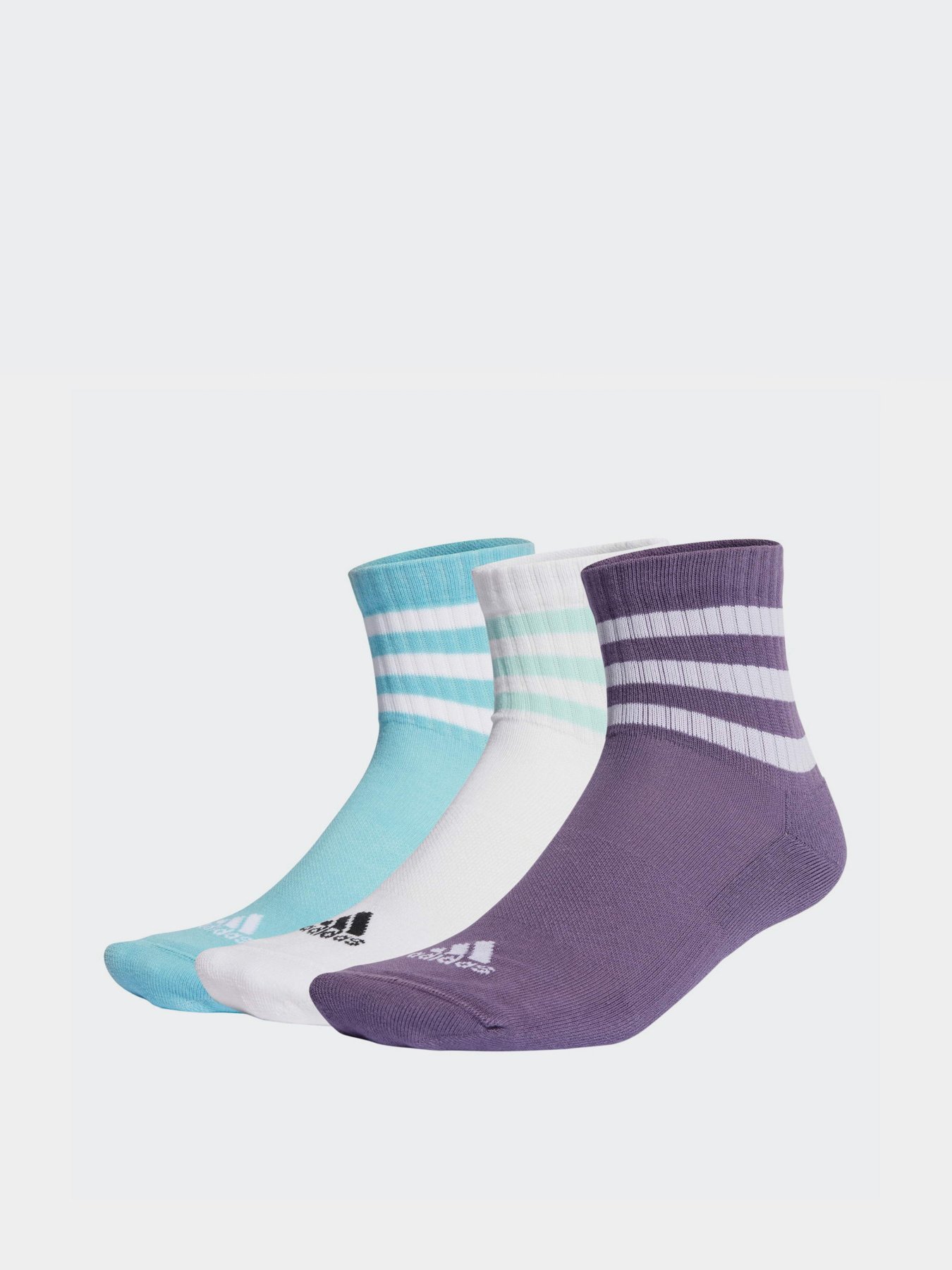 Набір шкарпеток Adidas 3-Stripes Cushioned Sportswear Mid-Cut Performance модель IJ8263 Фото