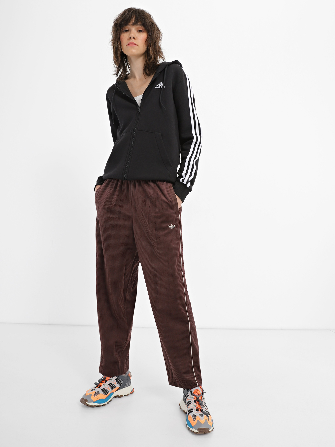 Спортивна кофта Adidas Essentials 3-Stripes Full-Zip Fleece модель HZ5743 Фото