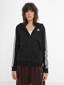 Спортивна кофта Adidas Essentials 3-Stripes Full-Zip Fleece модель HZ5743 Фото
