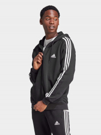 Чорний - Кофта adidas Essentials Fleece 3-Stripes Full-Zip