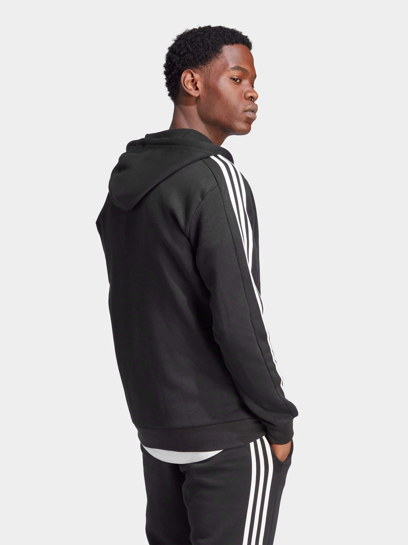 Спортивна кофта Adidas Essentials Fleece 3-Stripes Full-Zip модель IB4029 Фото