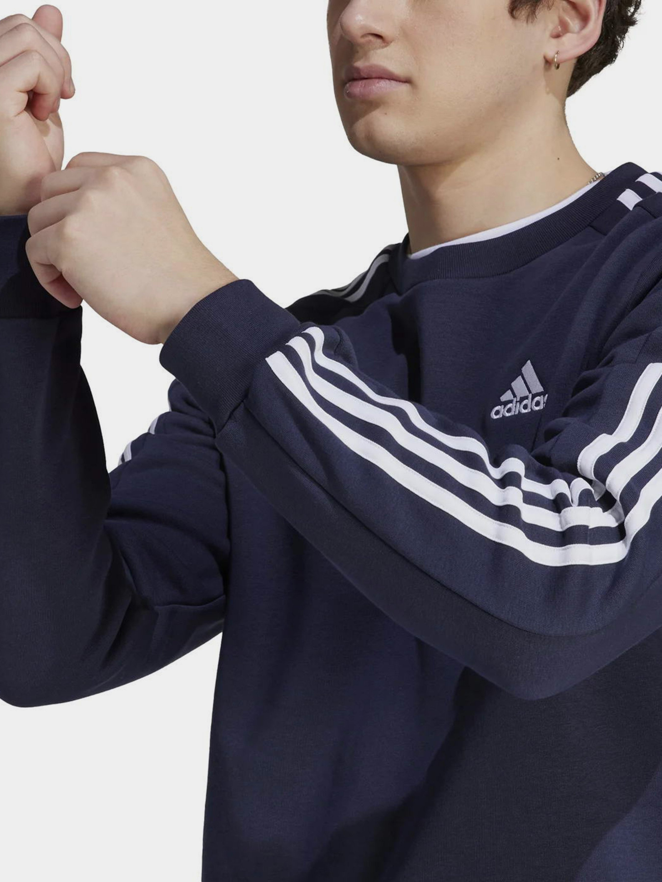 Світшот Adidas Essentials Fleece 3-Stripes модель IJ6469 Фото