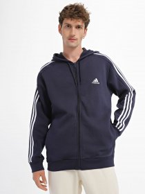 Худі Adidas Essentials Fleece 3-Stripes Full-Zip модель IJ6478 Фото