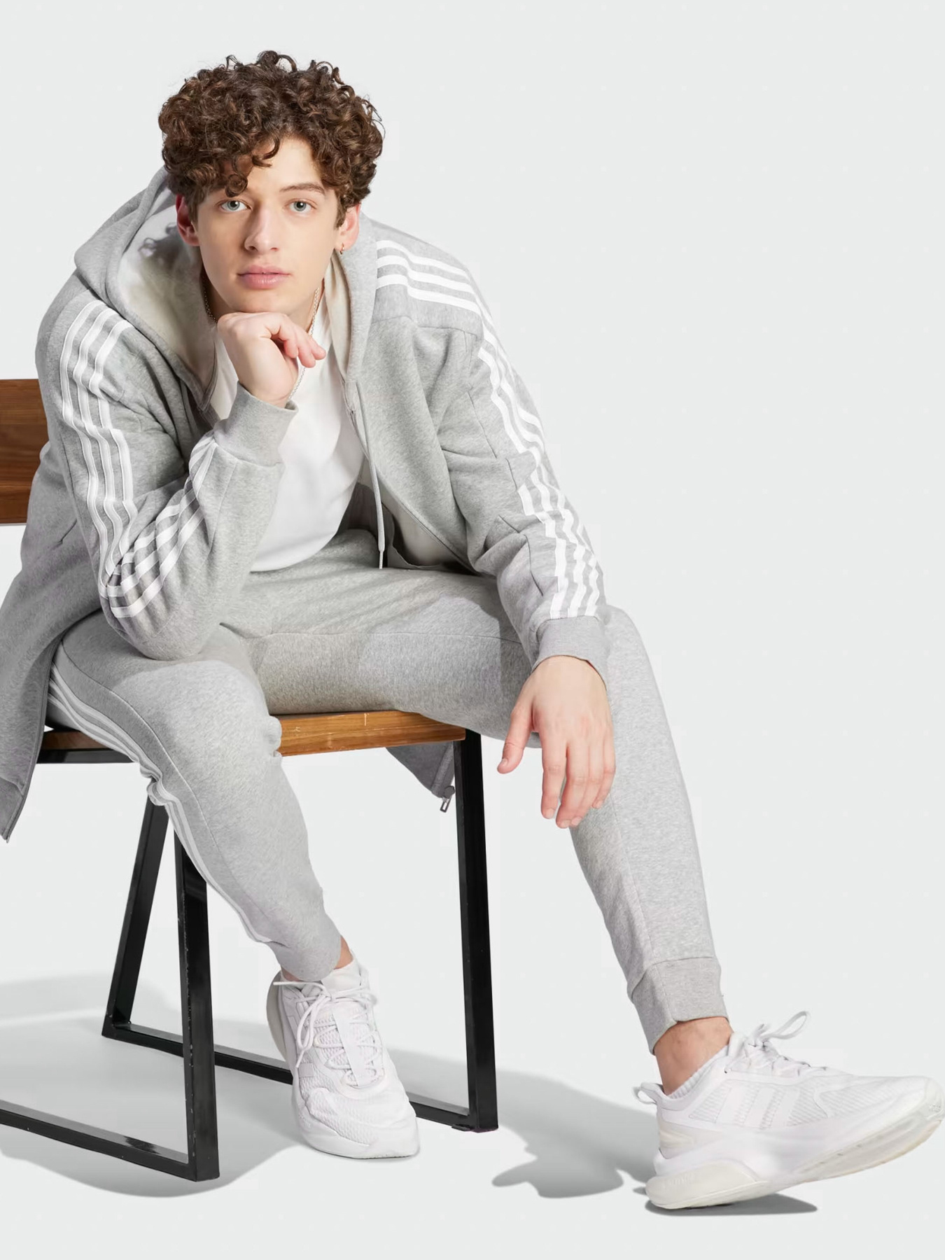 Спортивная кофта Adidas ESSENTIALS FLEECE 3-STRIPES FU модель IJ6479 Фото