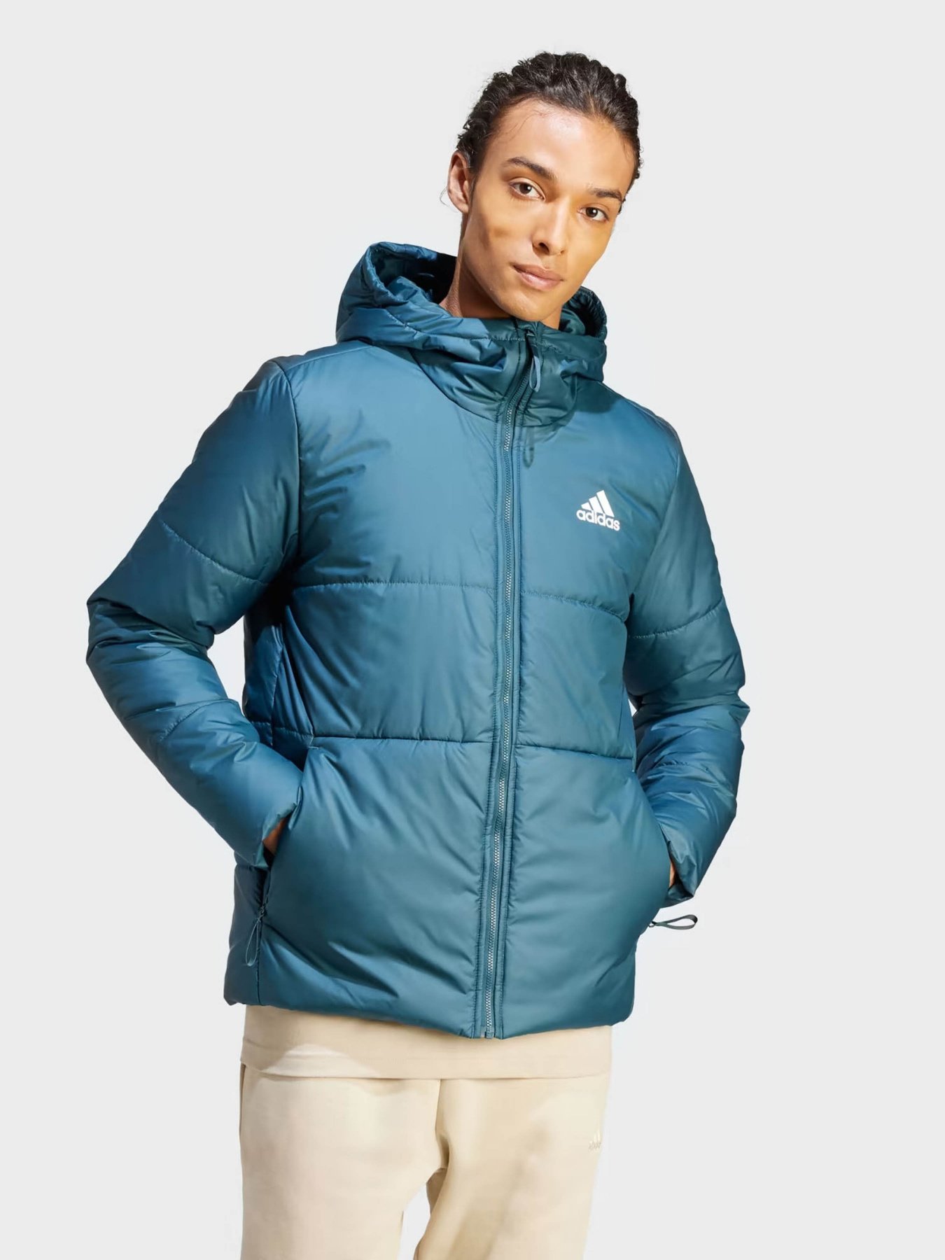 Зимова куртка Adidas BSC 3-Stripes Hooded Insulated модель IK0512 Фото