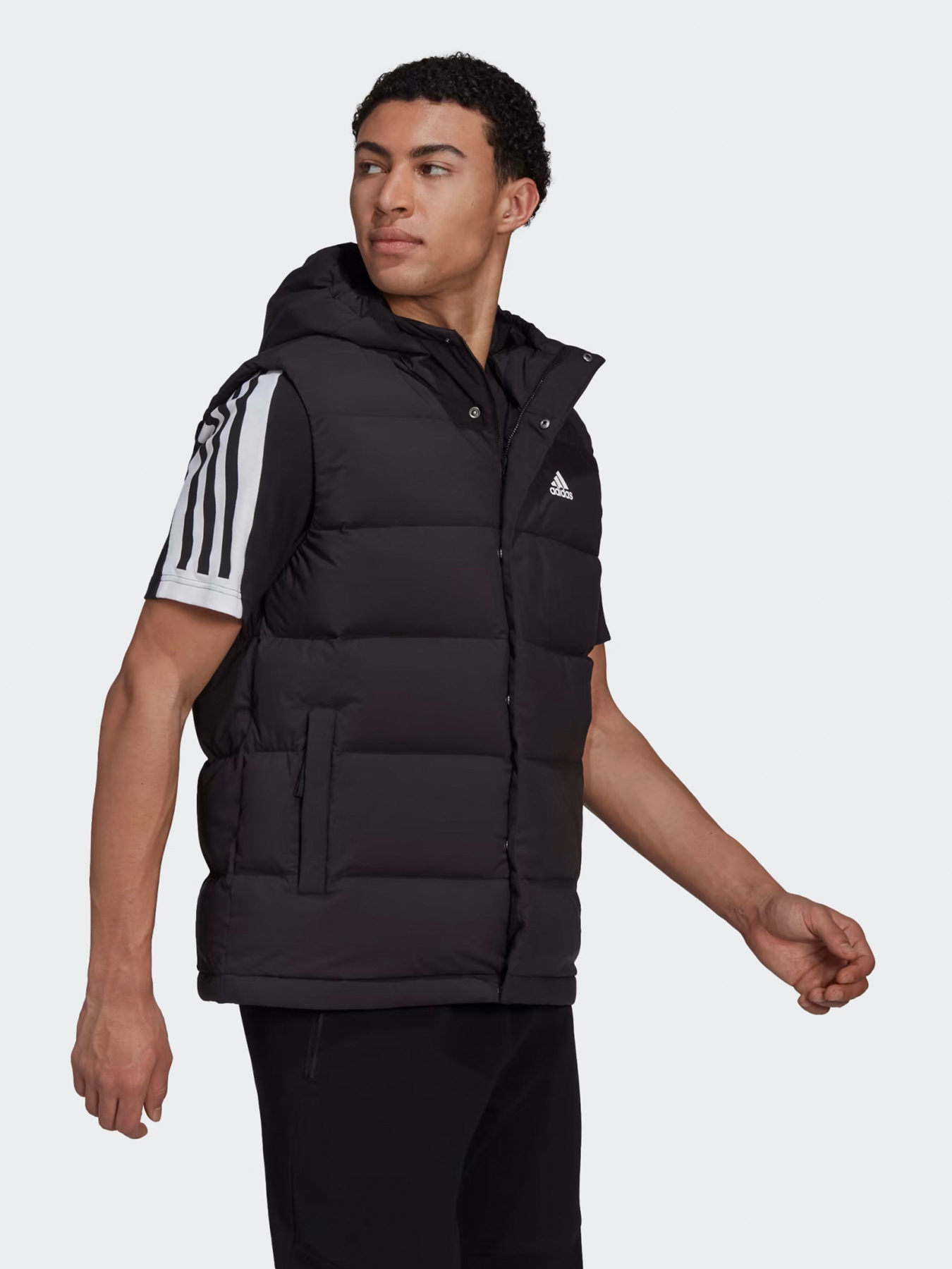 Утеплений жилет Adidas Helionic Hooded Down модель HG6277 Фото