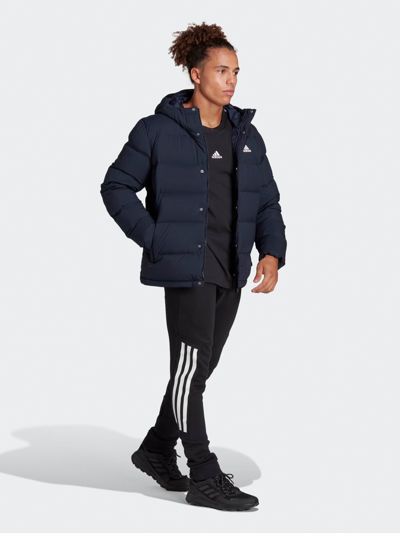 Пуховик Adidas Helionic Hooded Down модель HG8750 Фото