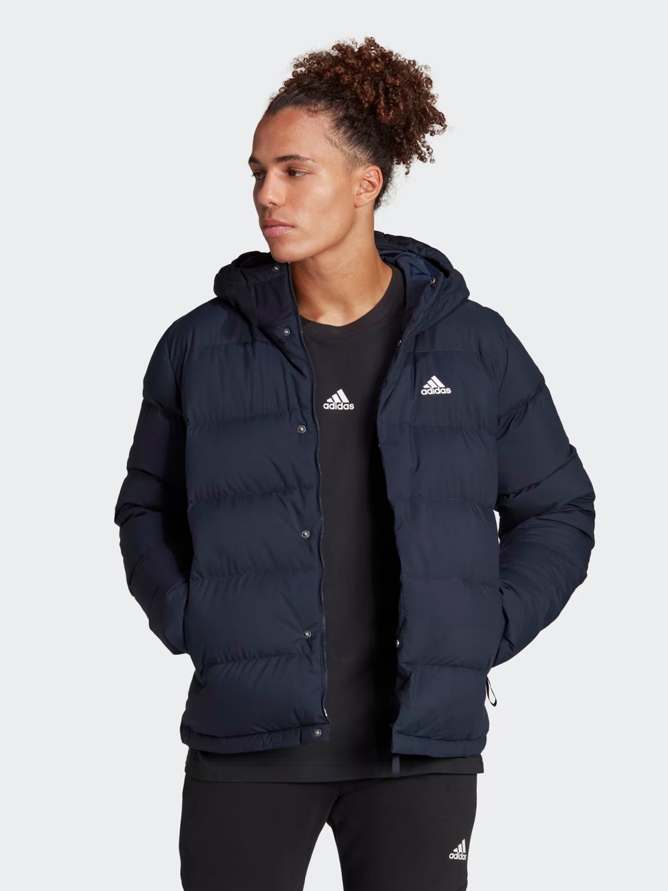 Пуховик Adidas Helionic Hooded Down модель HG8750 Фото