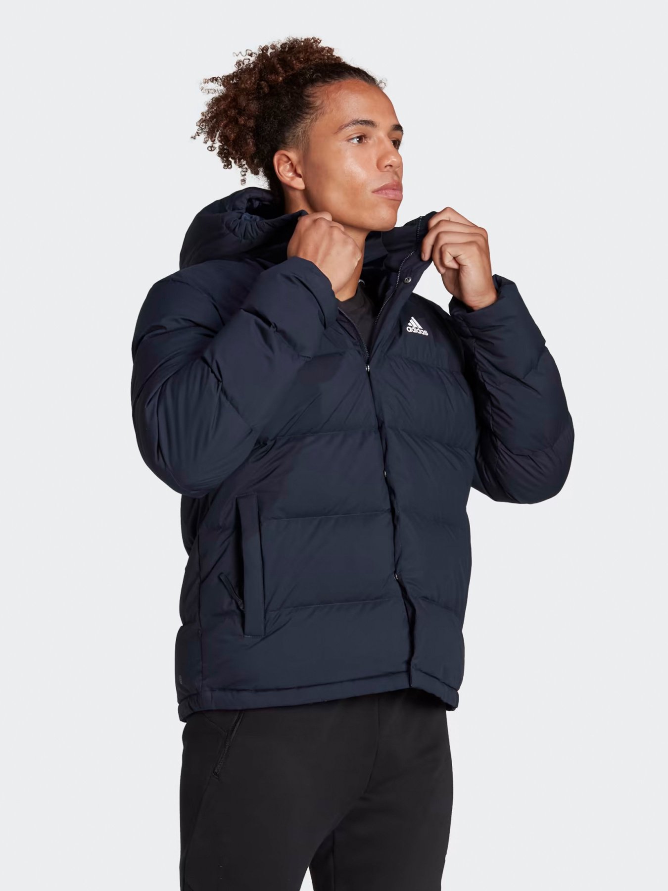 Пуховик Adidas Helionic Hooded Down модель HG8750 Фото