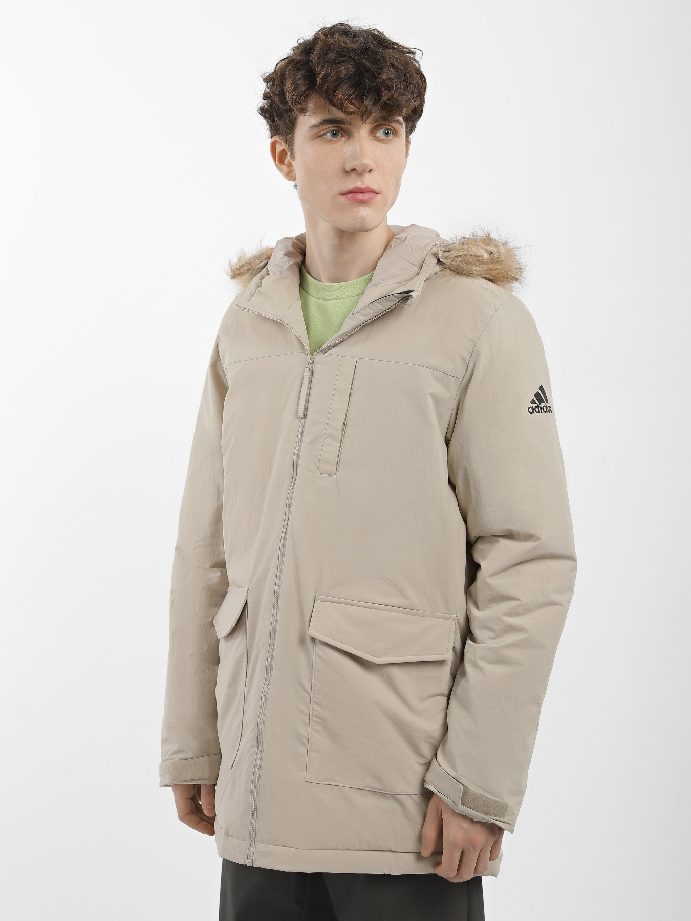 Парка Adidas Hooded Fur модель HZ8482 Фото