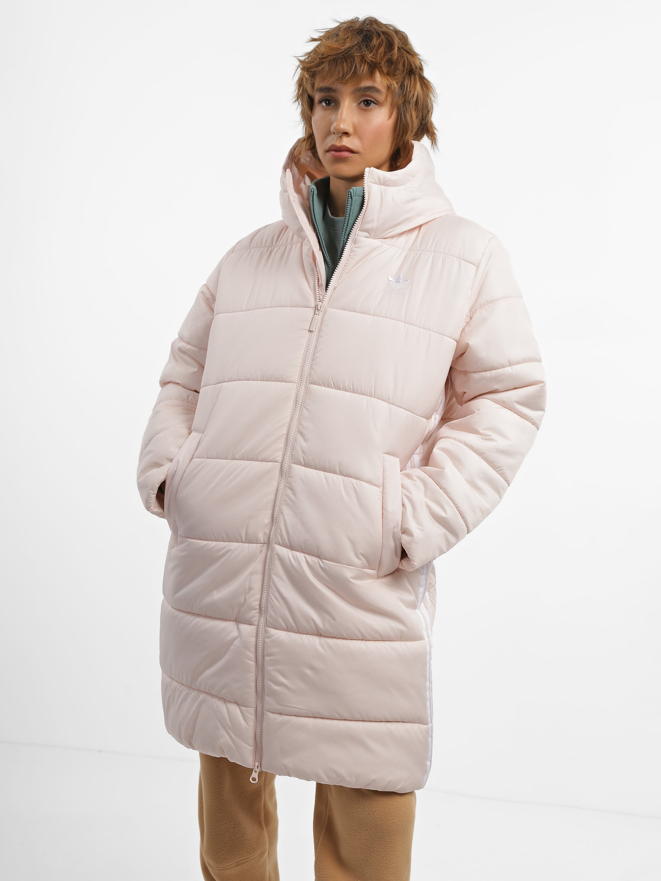 Демисезонная куртка Adidas Adicolor Long Originals модель IK0446 Фото