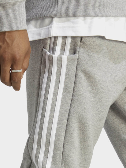 Штани спортивні adidas Essentials French Terry Tapered Cuff 3-Stripes Sportswear модель IC9407 — фото 4 - INTERTOP