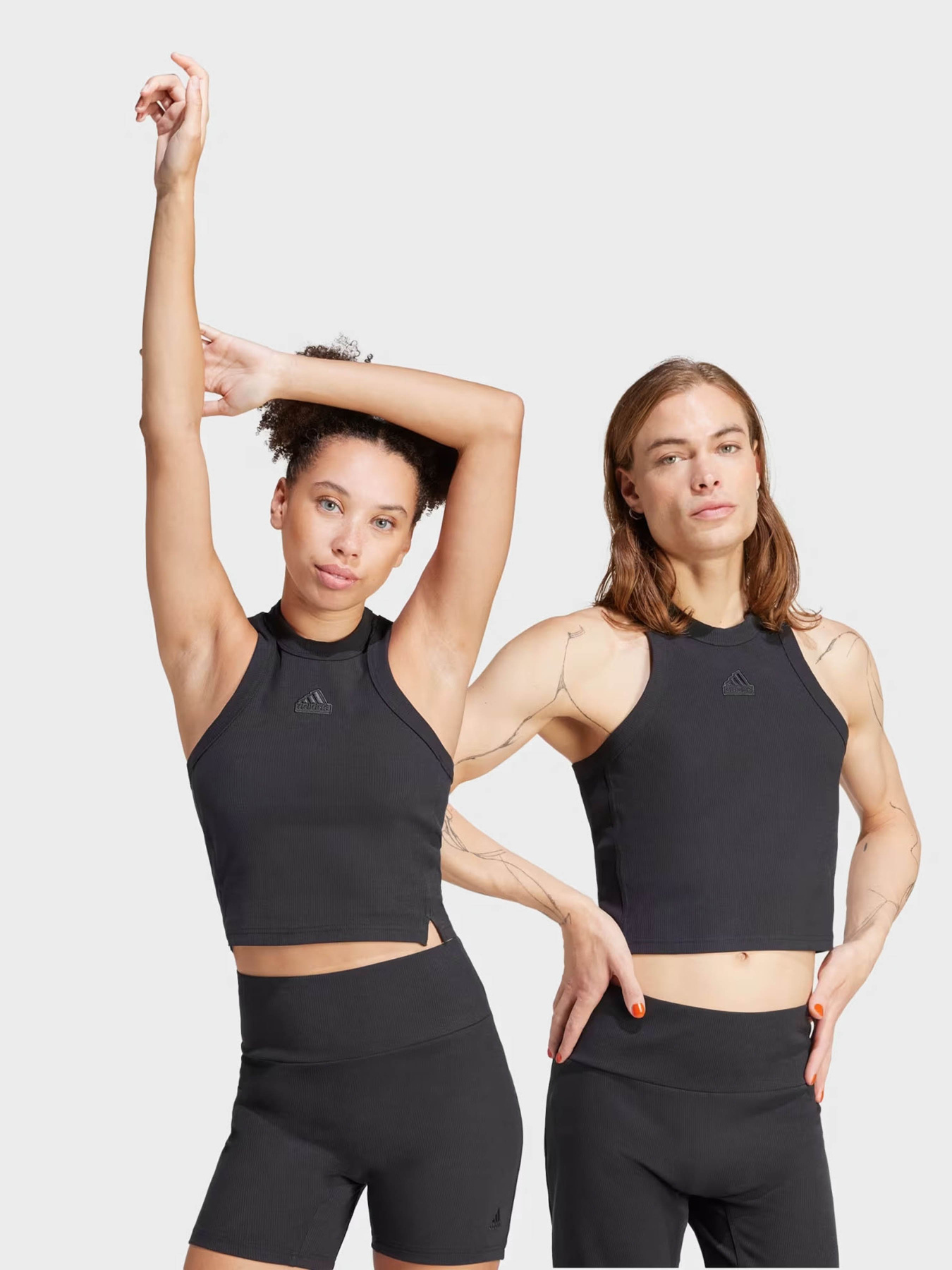 Топ Adidas Lounge Ribbed Crop Tank модель IR8785 Фото