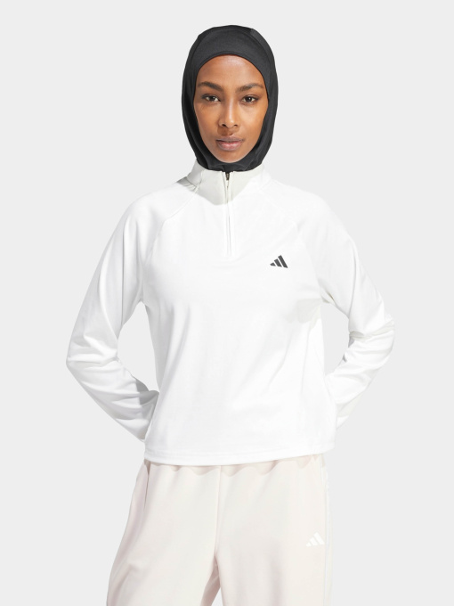 Кофта спортивная Adidas Train Essentials Minimal Branding 1/4-Zip Cover Up Performance модель IN9170 Фото
