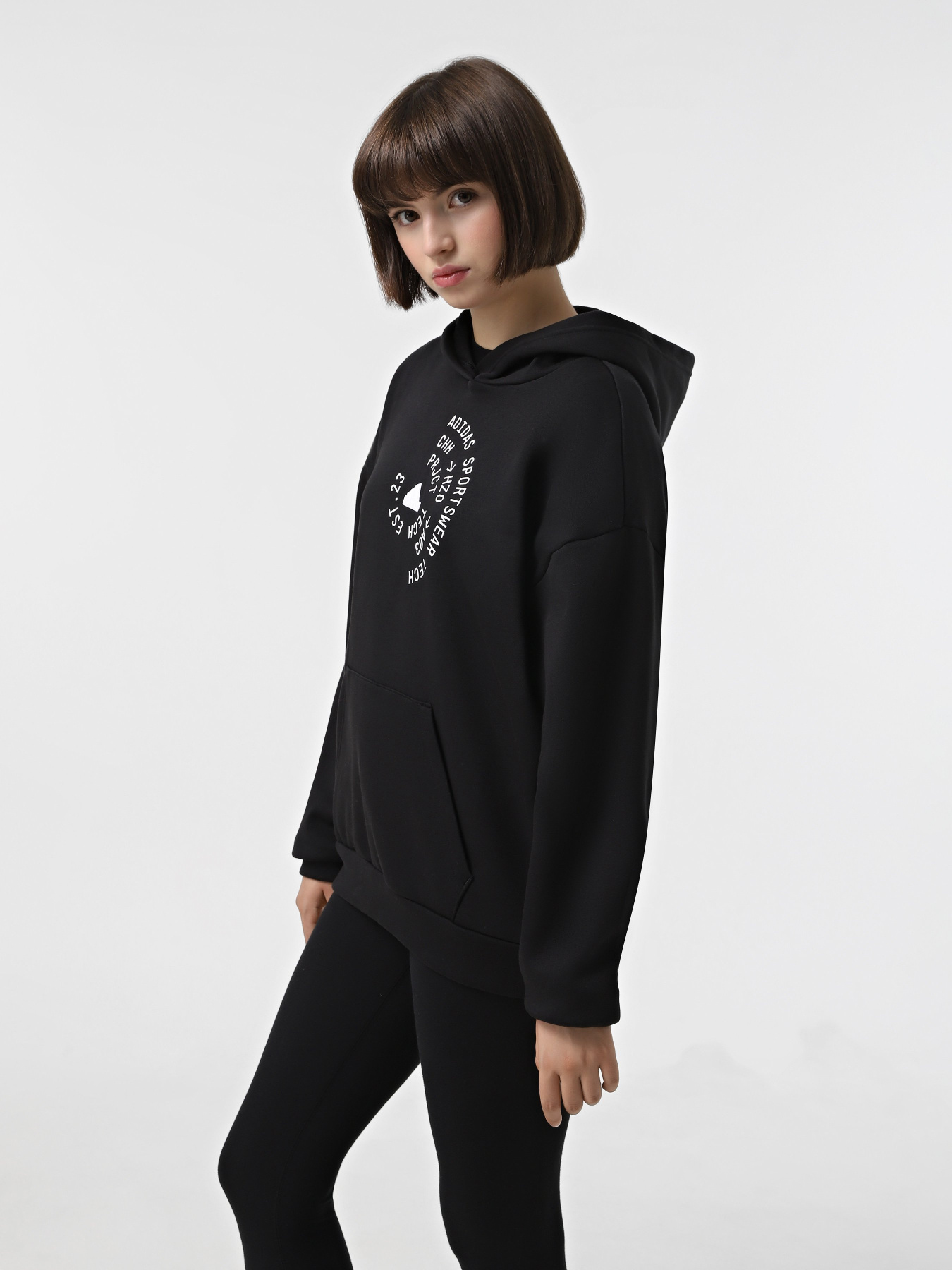 Худі Adidas TECH GRAPHIC FLEECE LOOSE модель IX3759 Фото