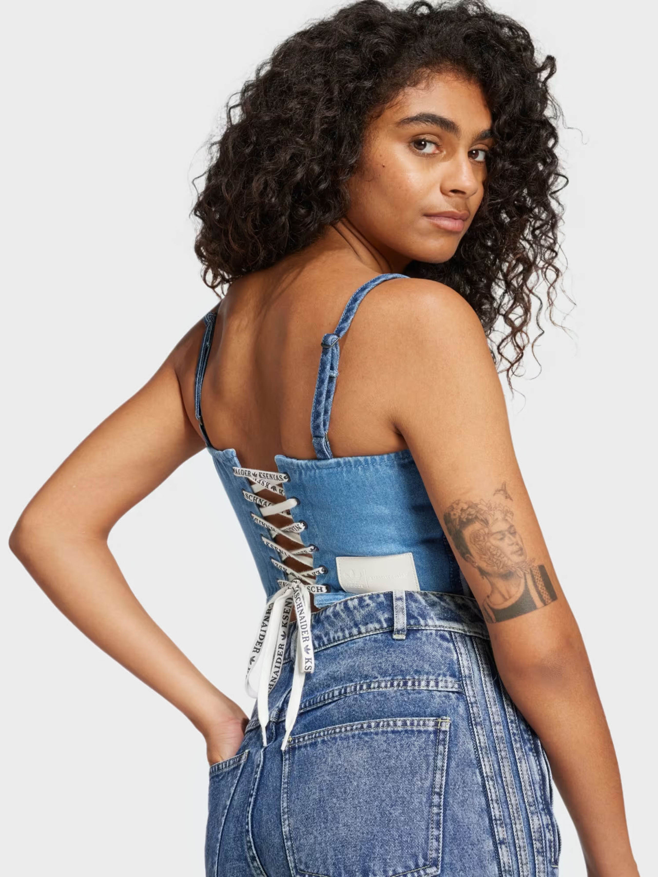 Корсет Adidas Х KSENIASCHNAIDER DENIM модель IW5671 Фото