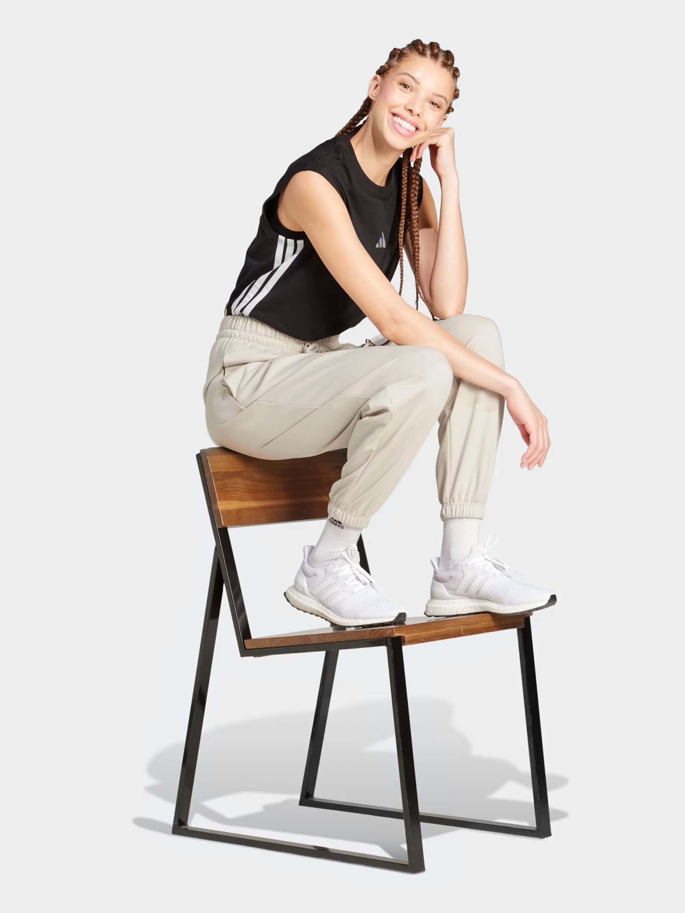 Штани спортивні Adidas Essentials Small Logo French Terry Cuffed модель JC8305 Фото