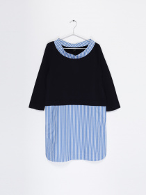 Платье мини COS модель 0521059_т.синій комб. Фото