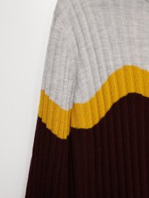 Джемпер COS модель 0540896_бордовий комб. Фото