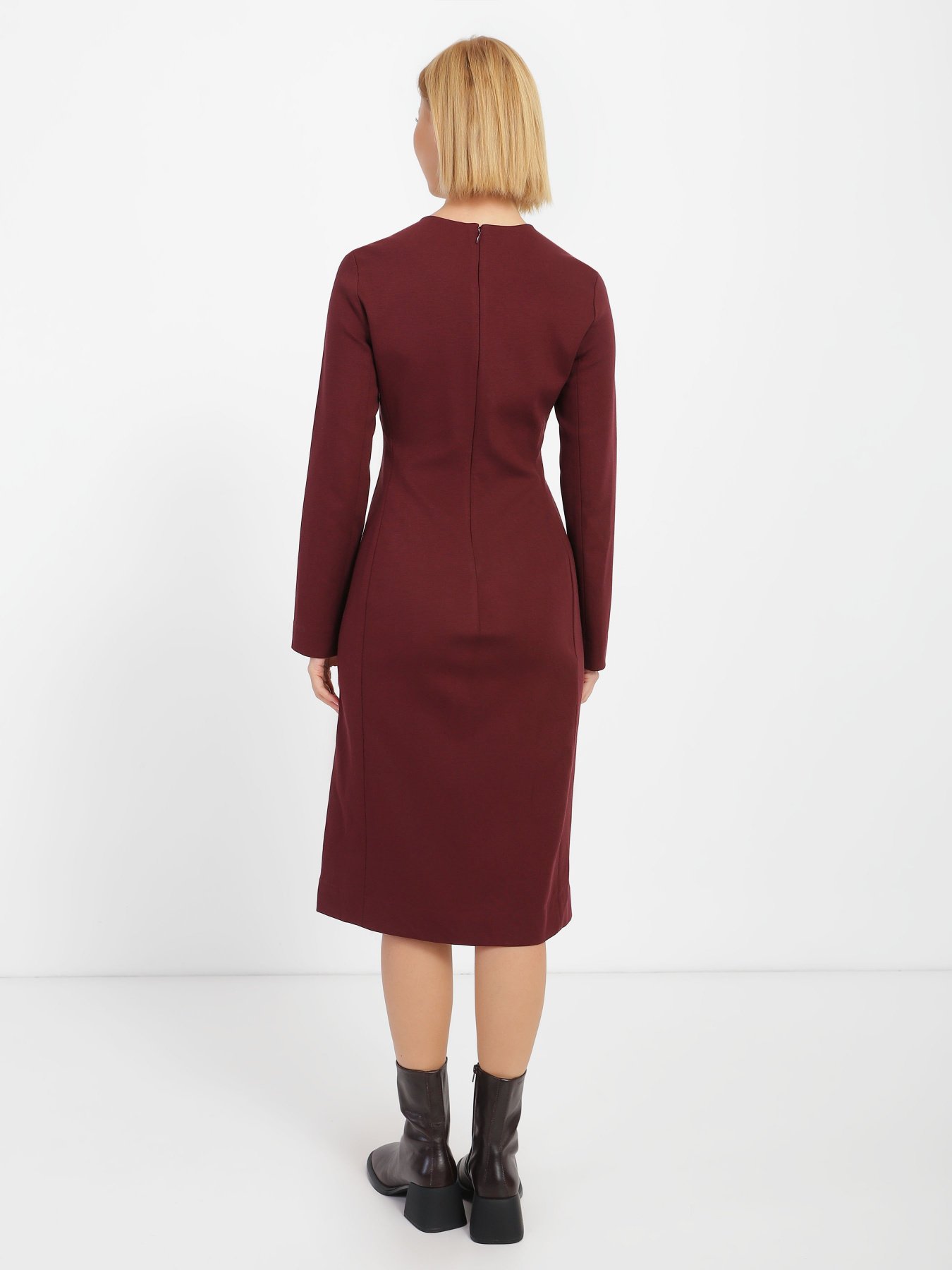 Платье миди COS модель 0557899_т.бордовий Фото