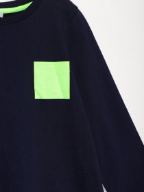 Лонгслив COS модель 0429850_т.синій з салатовим Фото