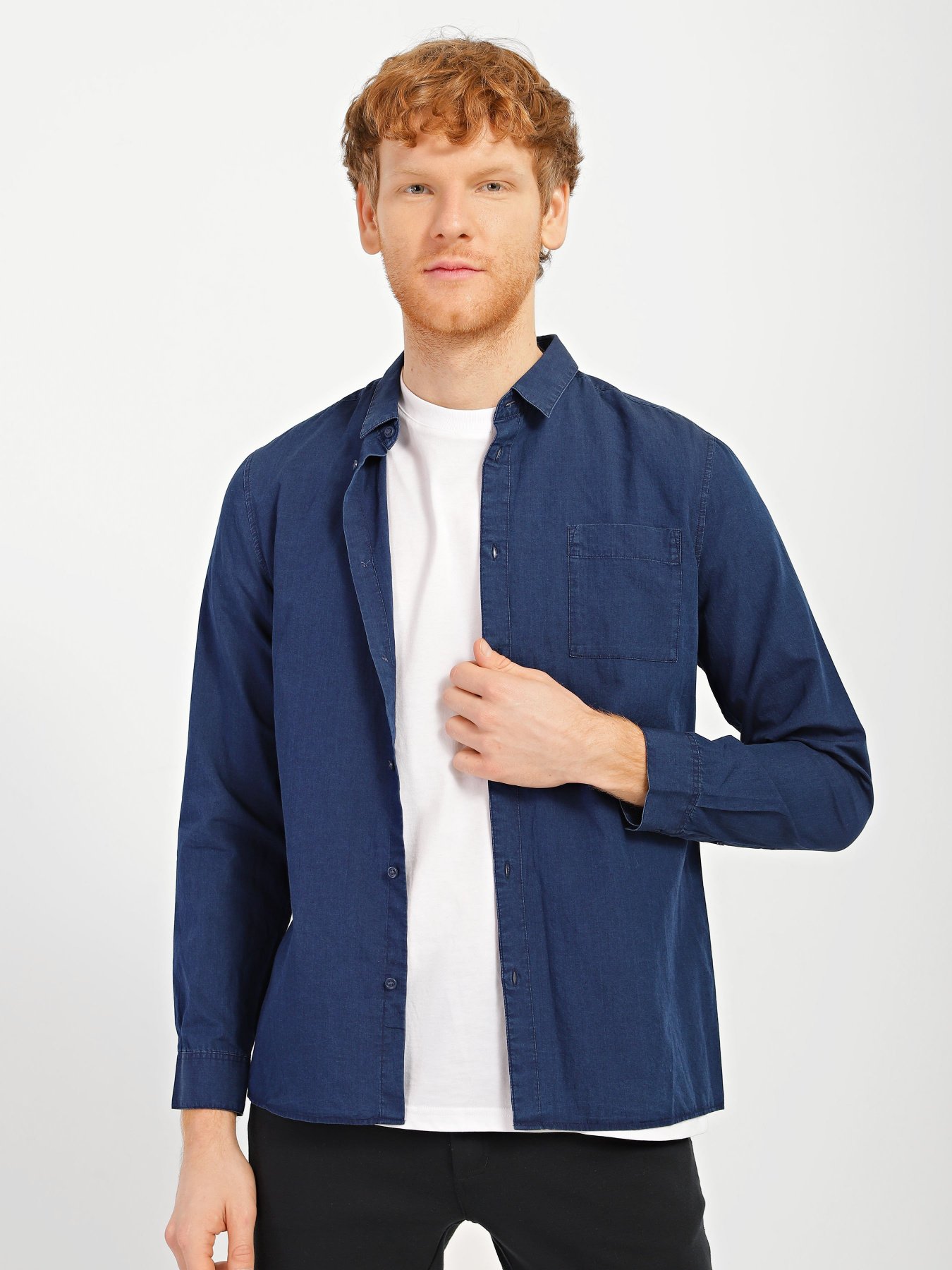 Сорочка COS модель 0269904_т.синій Фото