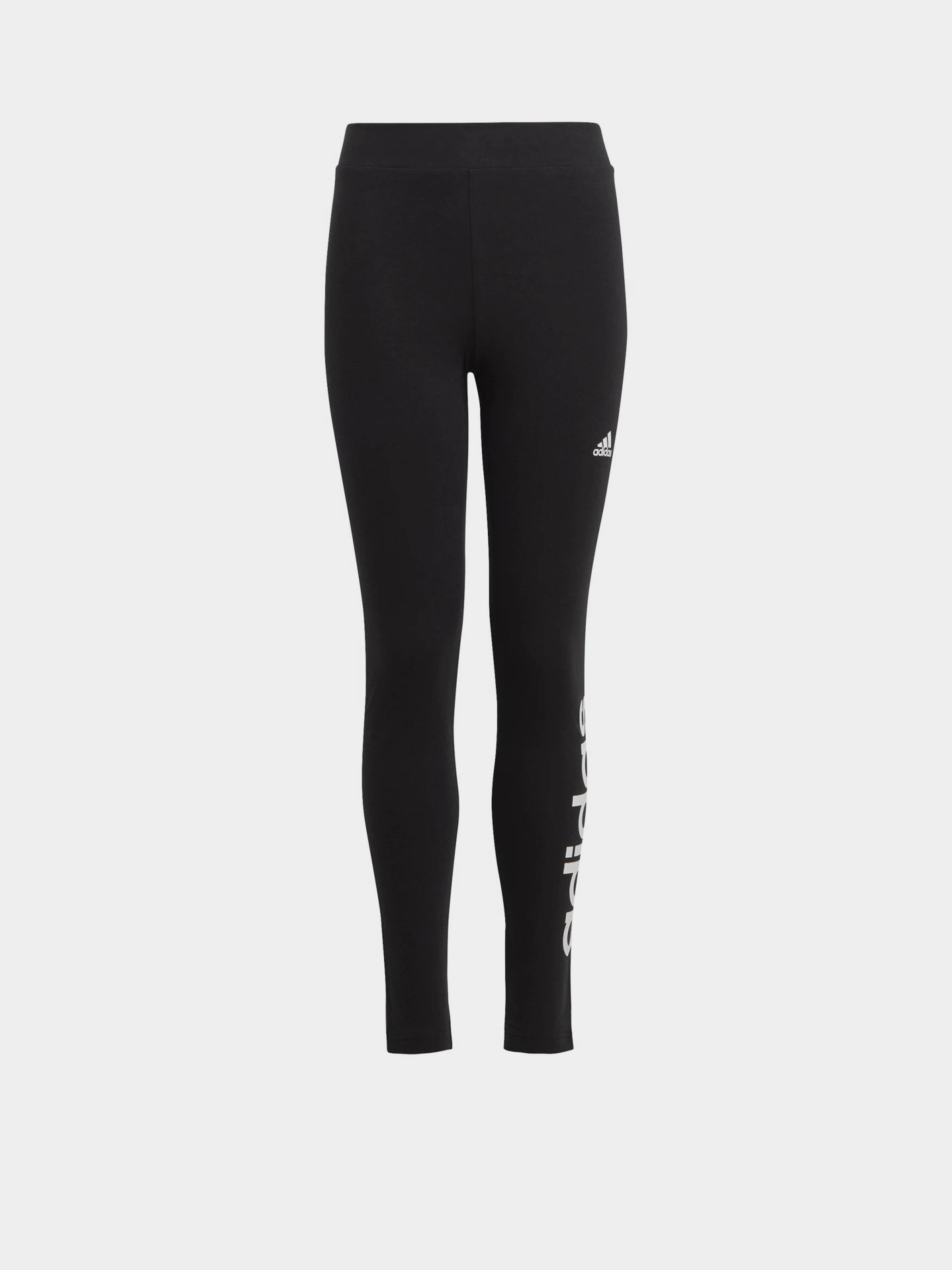 Дитячі Легінси adidas ESSENTIALS LINEAR LOGO COTTON (CP219) колір чорний, матеріал бавовна/еластан adidas - купити в Україні