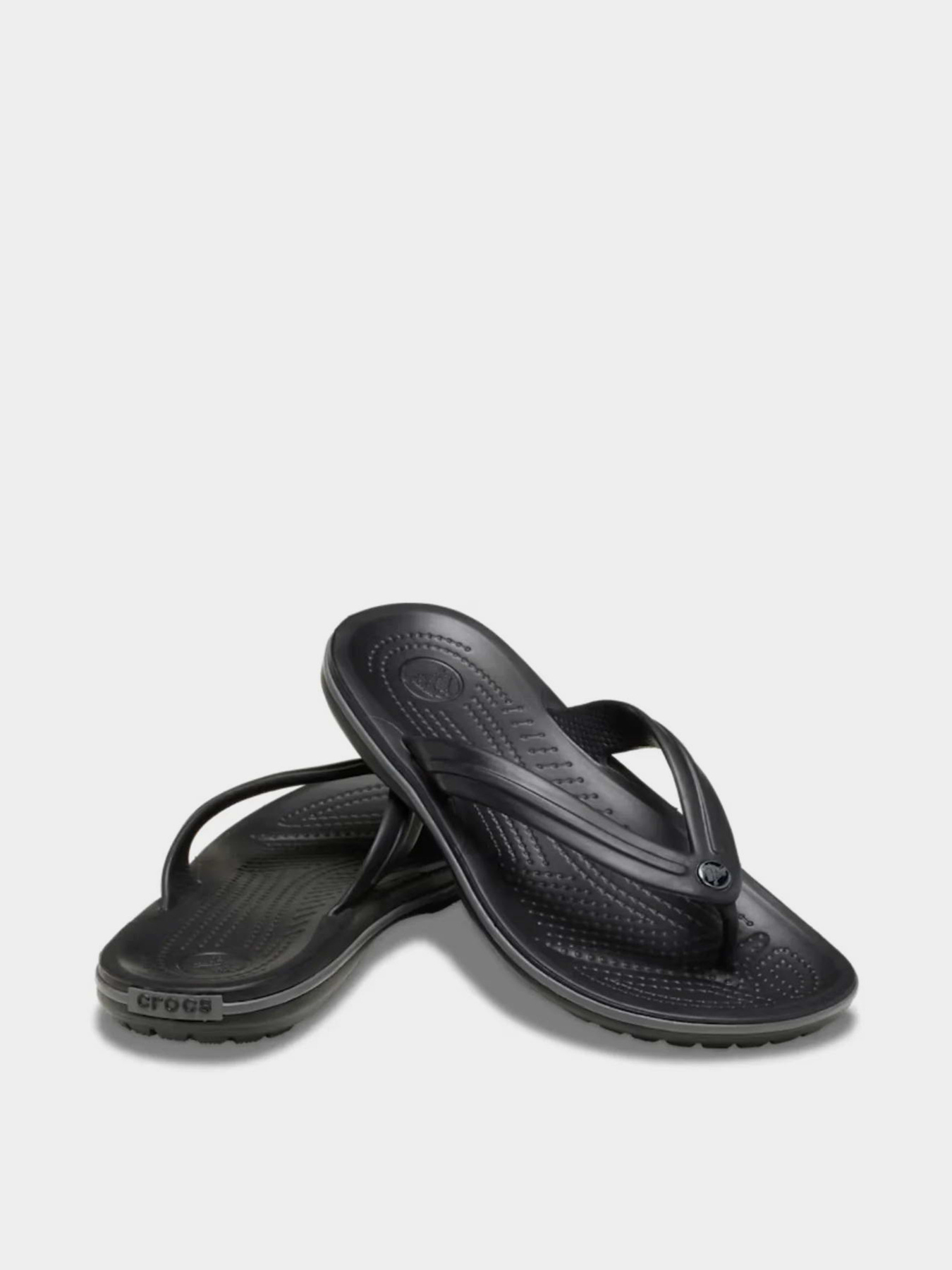 Шлёпанцы Crocs CROCBAND FLIP BLK/SGY модель 11033-0DD Фото