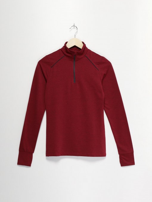 Лонгслів Crivit модель IAN305163_бордовий комб. Фото