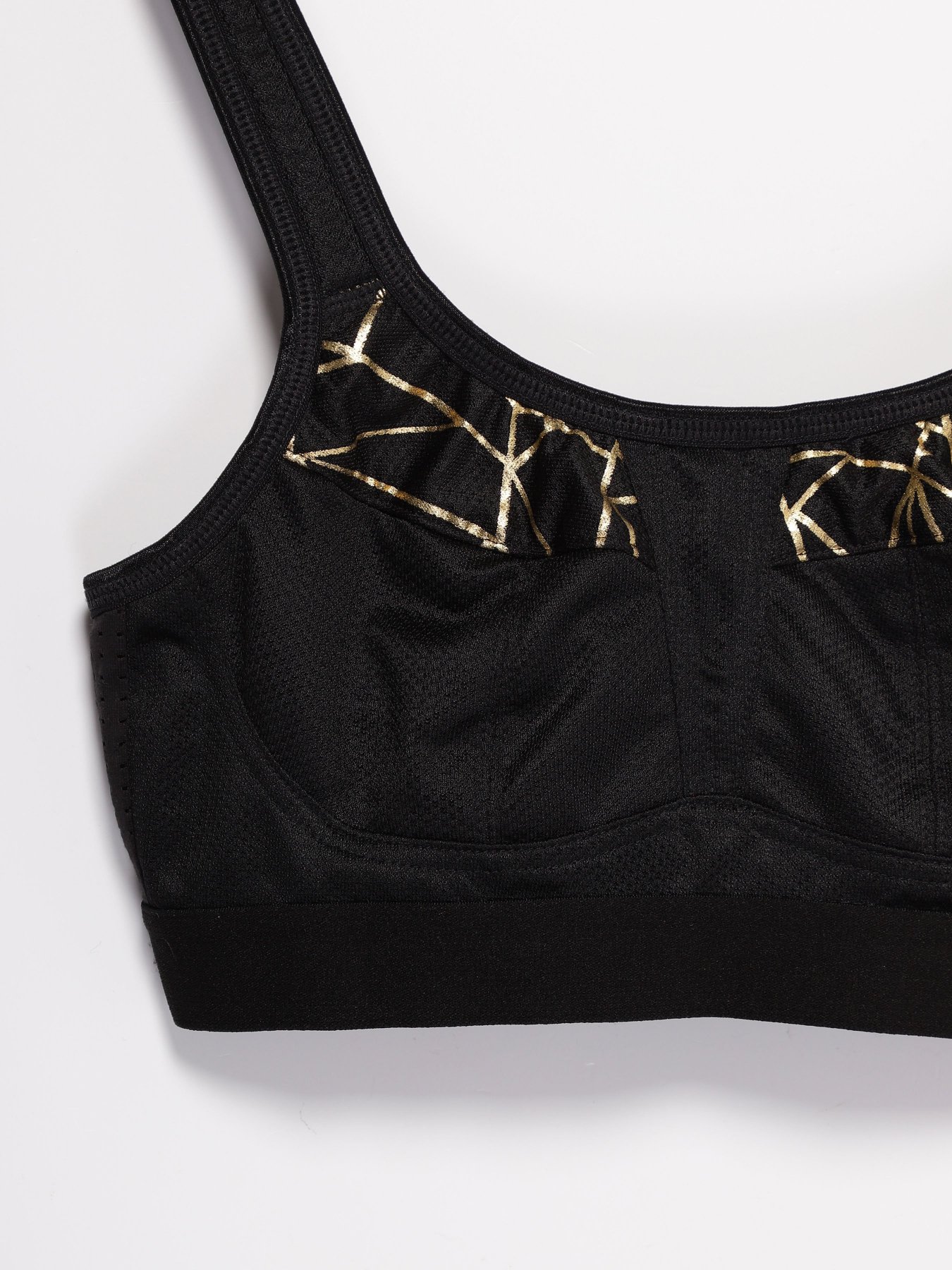 Топ спортивный Crivit модель IAN281150_чорний з золотим Фото