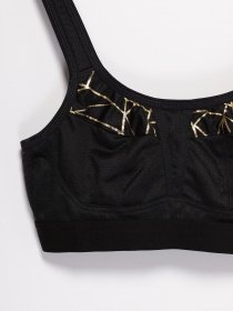 Спортивный топ Crivit модель IAN281150_чорний з золотим Спортивный топ Crivit модель IAN281150_чорний з золотим Фото