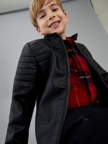 Шкіряна куртка DeFacto модель S8477A6-BK27 Фото