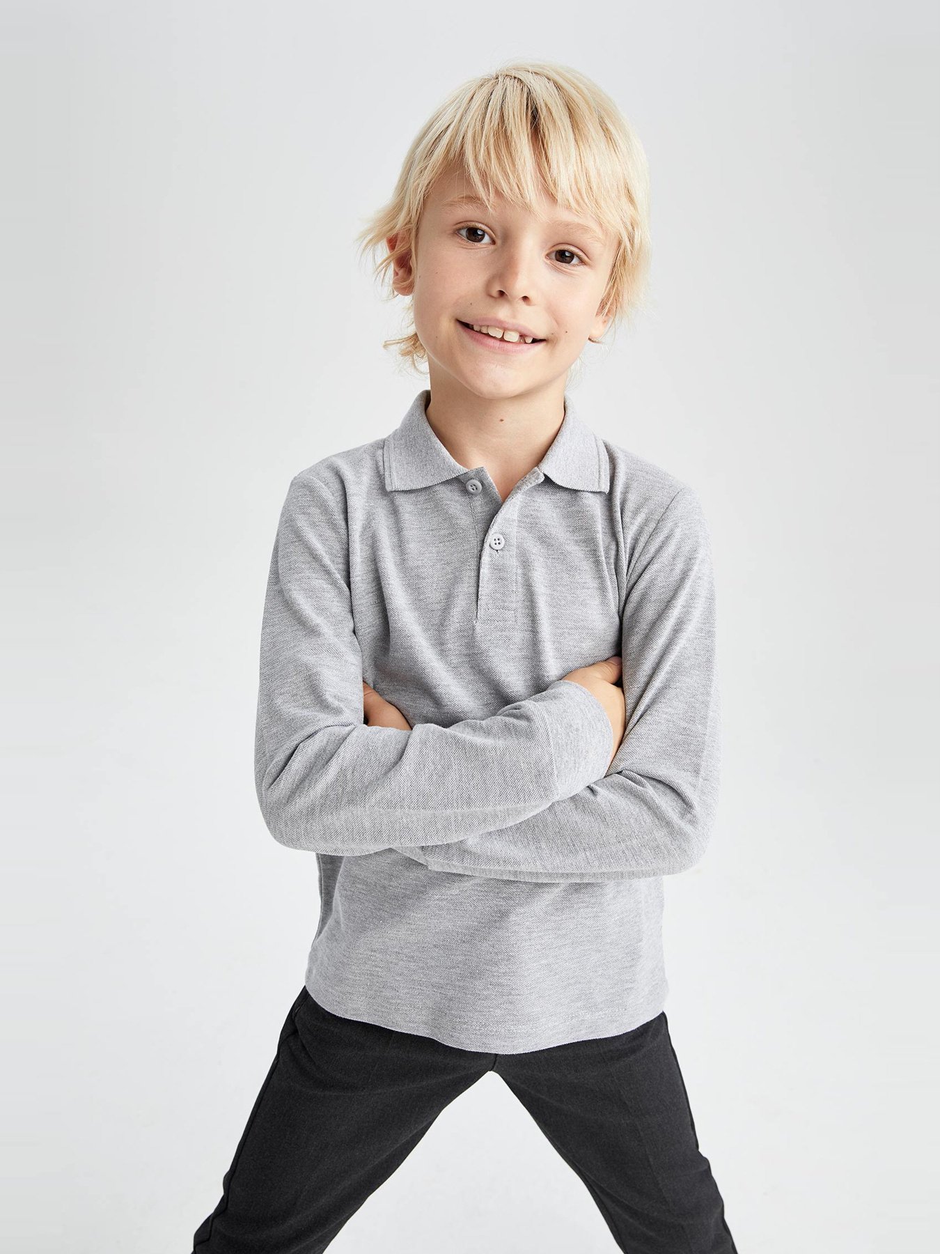 Поло DeFacto модель L0288A6-GR210 Фото