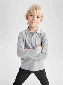 Поло DeFacto модель L0288A6-GR210 Фото