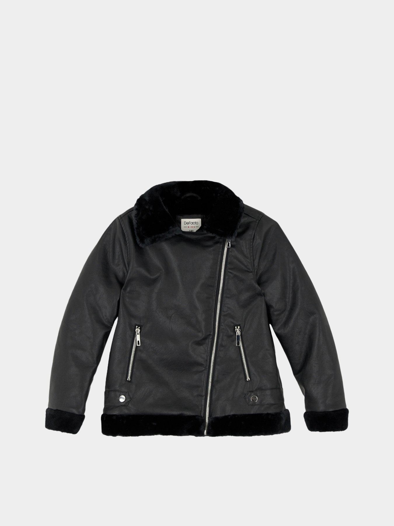 Шкіряна куртка DeFacto модель U4292A6-BK27 Фото
