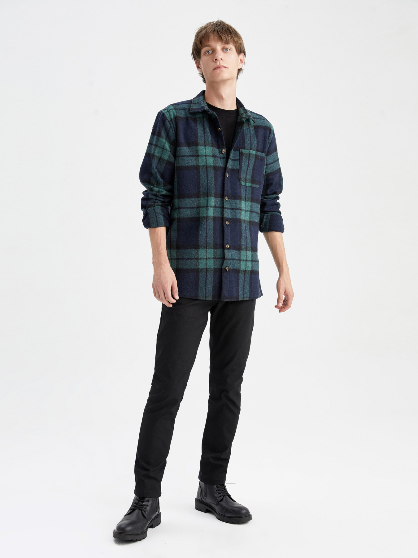 Сорочка повсякденна DeFacto модель S1241AZ-GN739 Фото