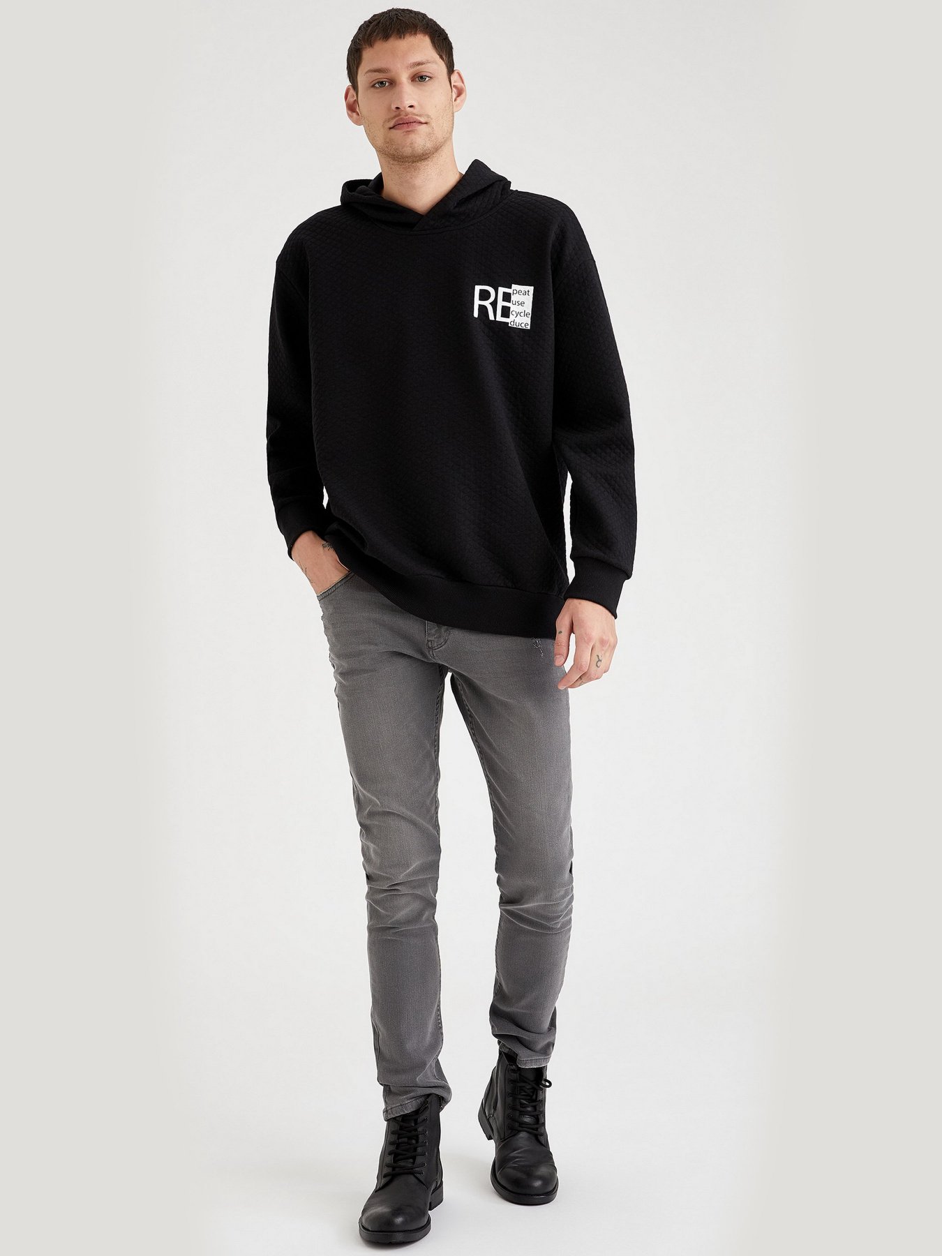 Худі DeFacto модель T1969AZ-BK27 Фото