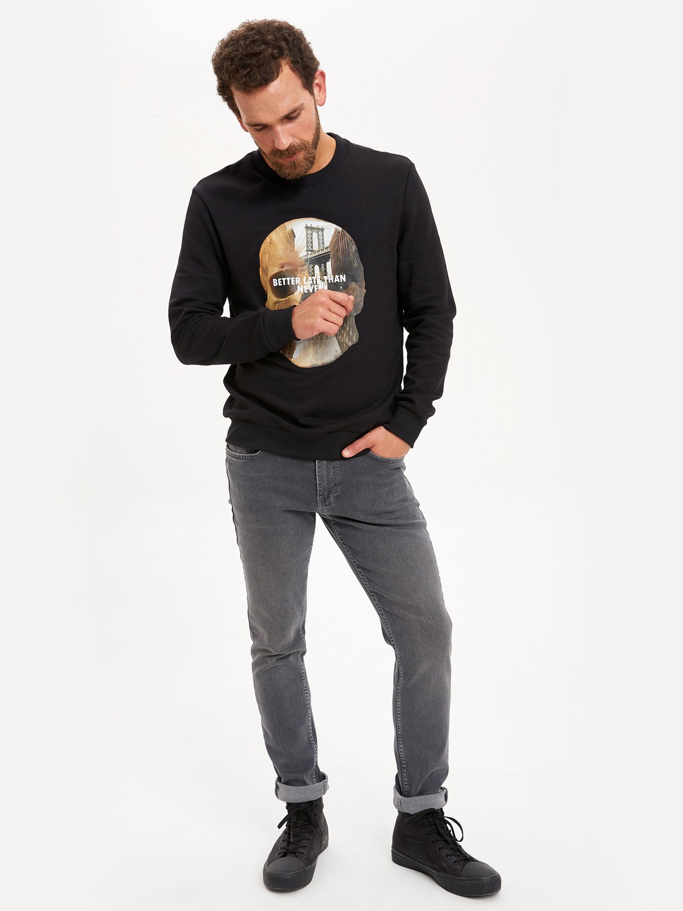 Світшот DeFacto модель R3229AZ-BK27 Фото