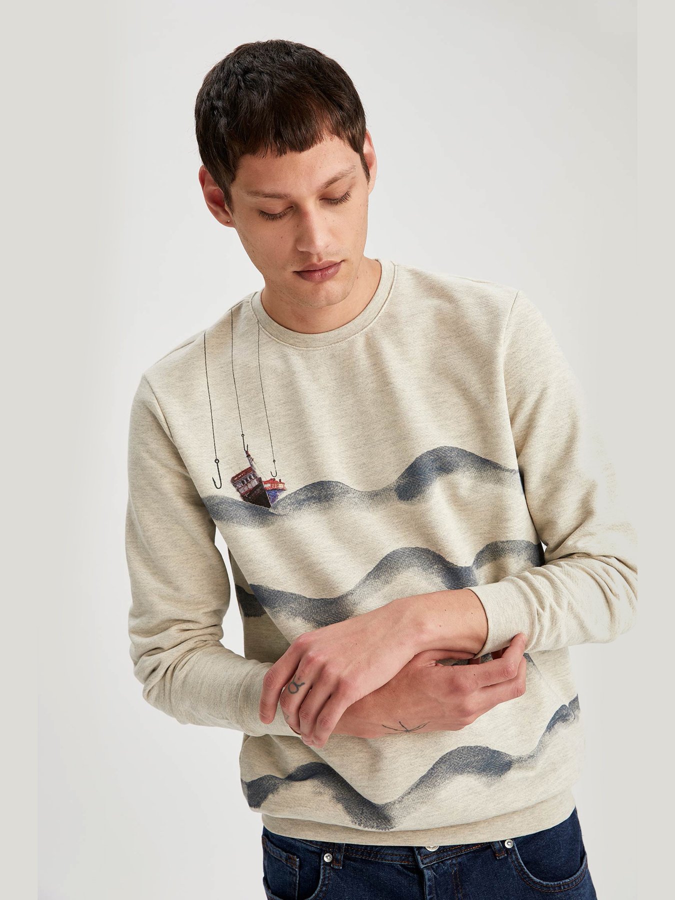 Свитшот DeFacto модель T8038AZ-BG443 Фото