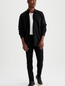 Сорочка повсякденна DeFacto модель V3672AZ-BK27 Фото