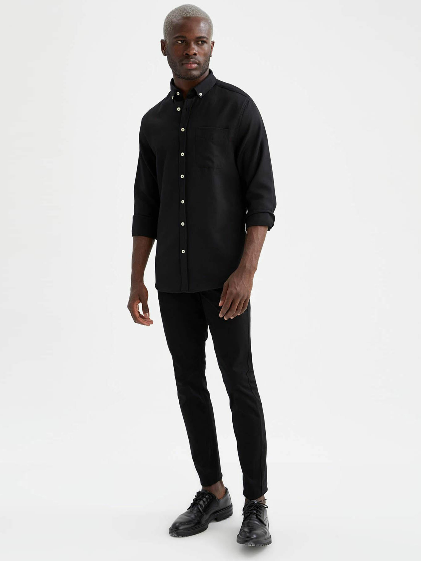 Сорочка повсякденна DeFacto модель T2066AZ-BK27 Фото