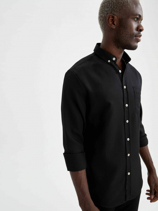 Сорочка повсякденна DeFacto модель T2066AZ-BK27 Фото