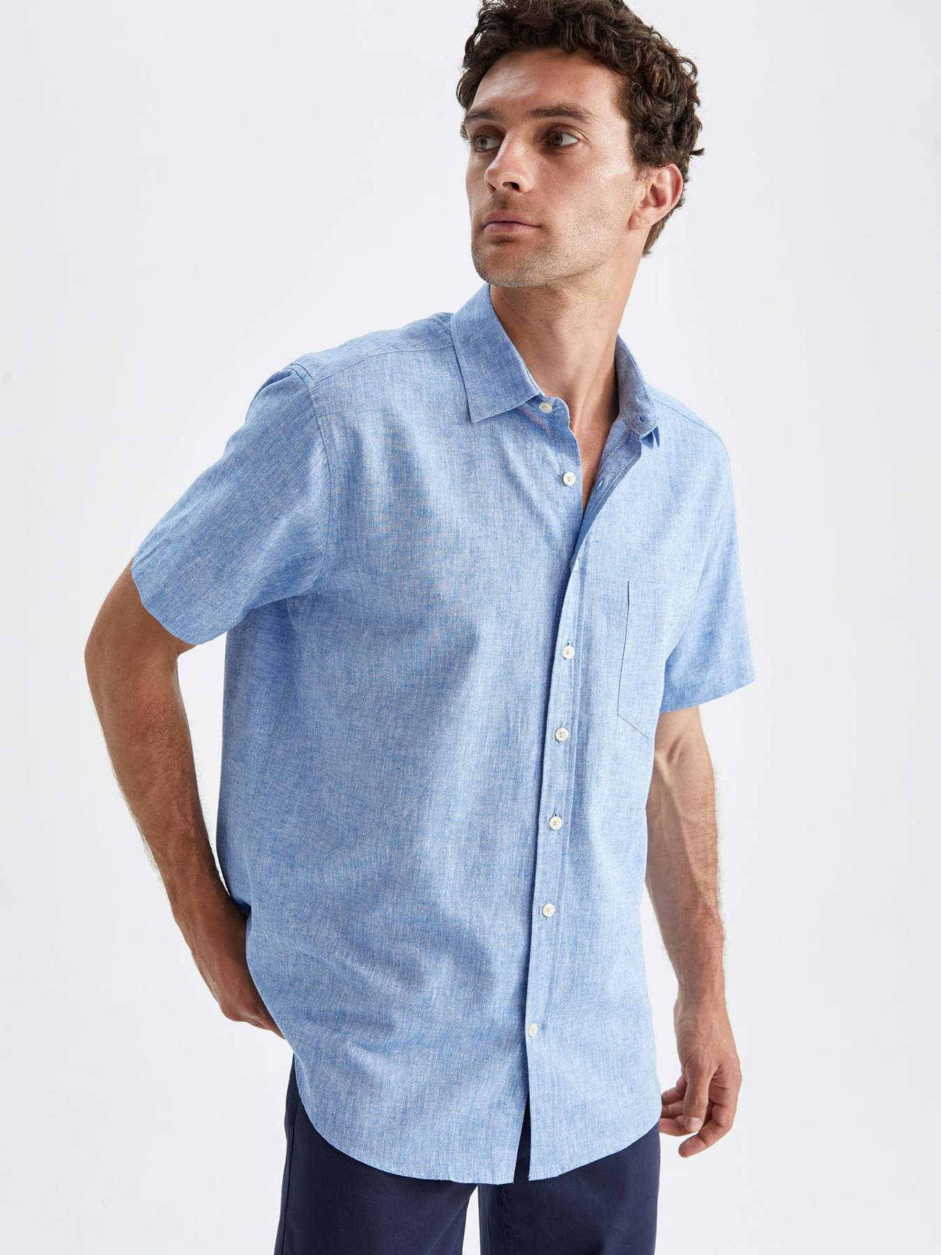 Сорочка повсякденна DeFacto модель W7946AZ-NV120 Сорочка повсякденна DeFacto модель W7946AZ-NV120 Фото