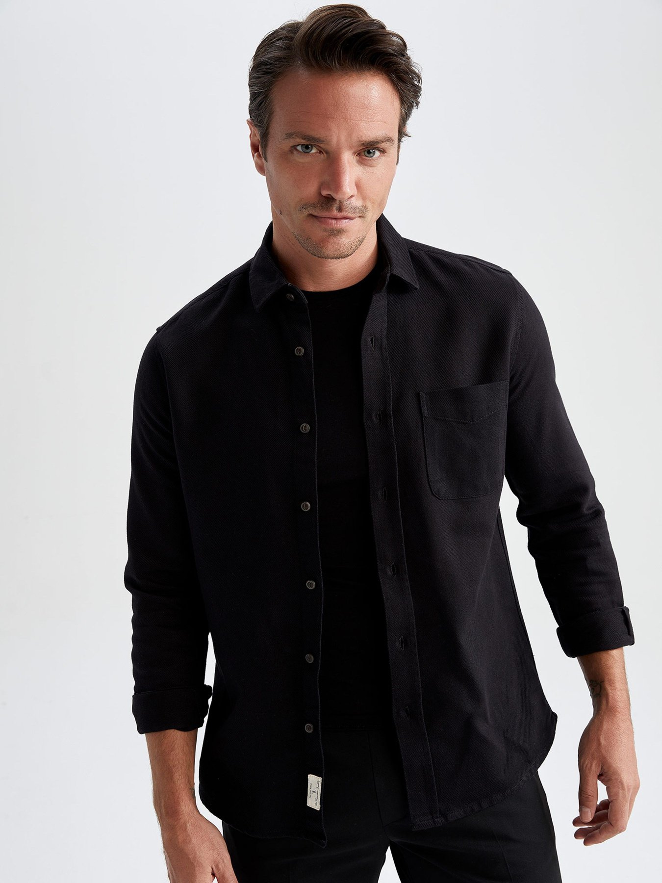 Сорочка повсякденна DeFacto модель V6017AZ-BK27 Фото