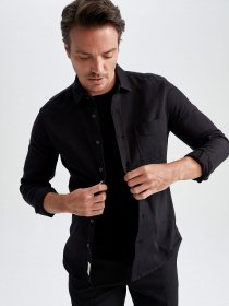 Сорочка повсякденна DeFacto модель V6017AZ-BK27 Фото