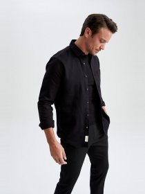 Сорочка повсякденна DeFacto модель V6017AZ-BK27 Фото