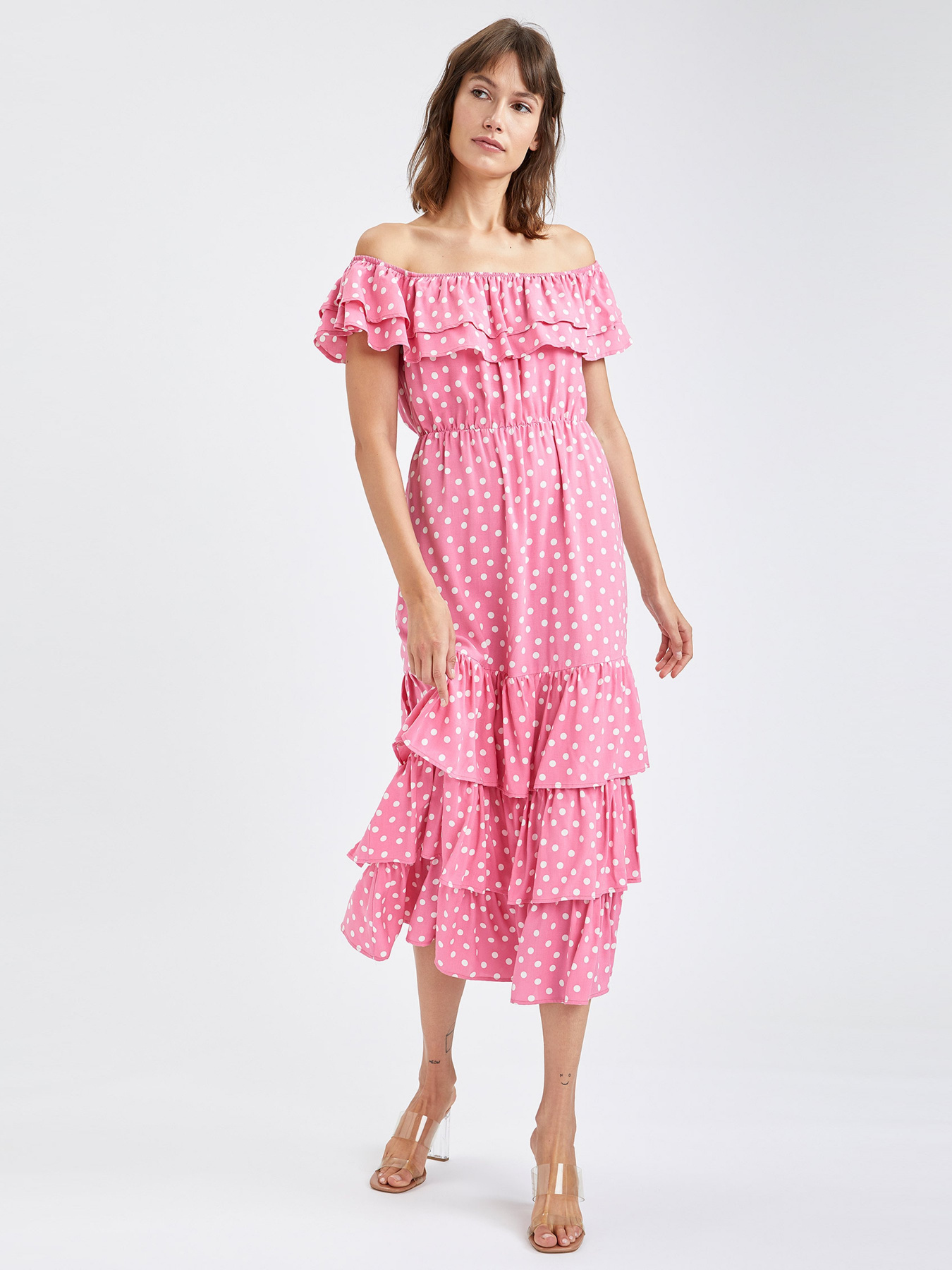 Платье миди DeFacto модель U7043AZ-PN237 Фото