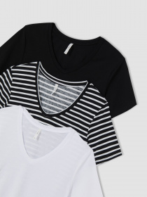 Набор футболок DeFacto модель U9930AZ-BK27 Фото