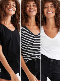 Набор футболок DeFacto модель U9930AZ-BK27 Фото